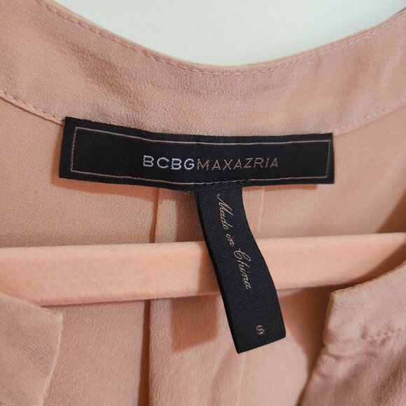 BCBGMaxAzria Silk Vanesa Sleeveless Blouse Shadow Blush S - Picture 5 of 7